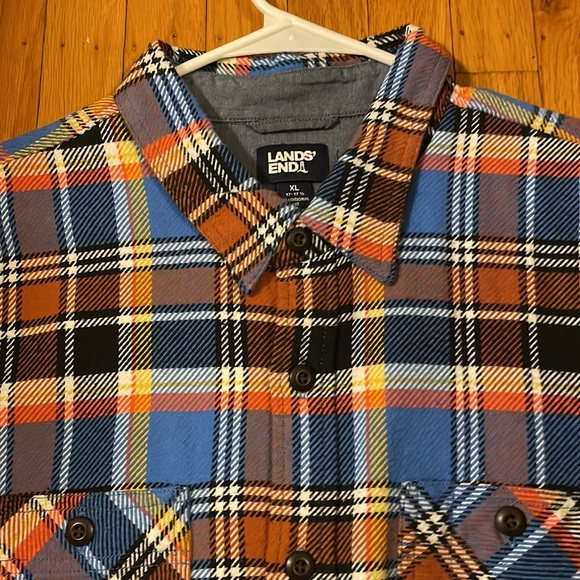 Lands End heavy weight flannel shirt XL - Picture 2 of 2